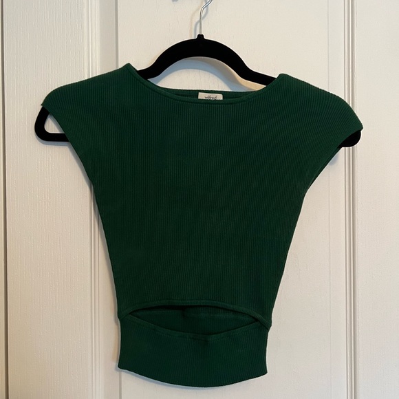 Wilfred cut out knit top in dark green - Picture 4 of 5